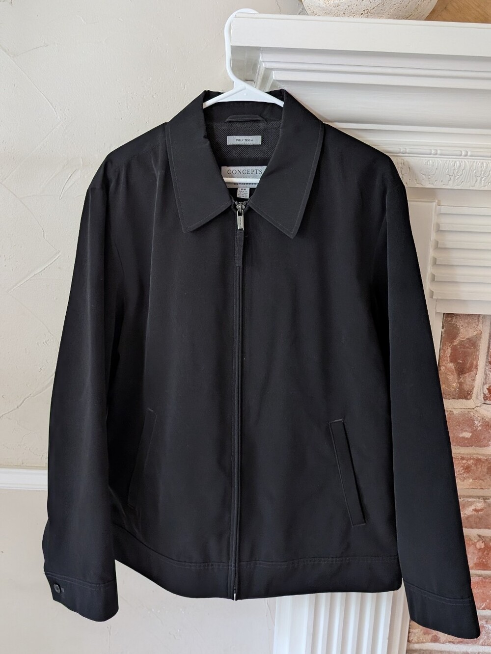 CONCEPTS Black Lightweight Zip-Front Shirt Jacket